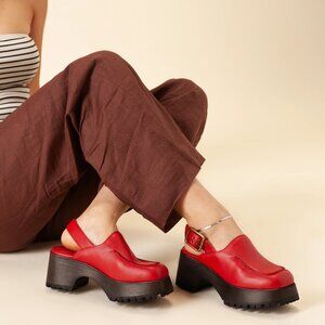 NEW Charlotte Stone Carlos Clogs in Red Flame - SOLD OUT!